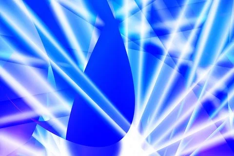 Vibrant blue abstract digital background white light rays Stock Illustration