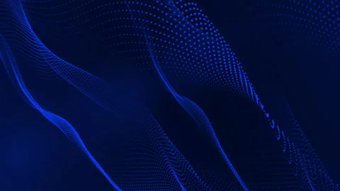 Vibrant blue abstract digital waves in flowing blue hues create mesmerizing Stock Footage 320245840