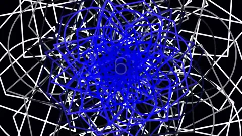 Vibrant blue abstract geometric pattern background for modern digital display Stock Footage 342207823