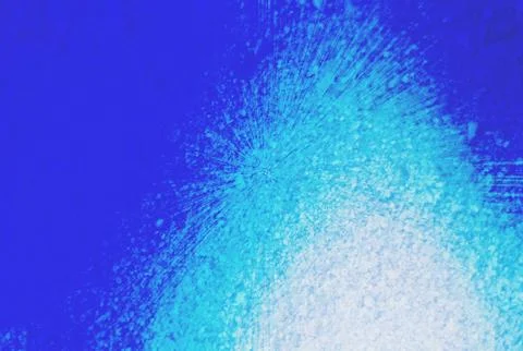 Vibrant blue abstract gradient with a textured, speckled spray effect along.. Stock Illustration