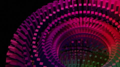Vibrant Blue Abstract Loop Background: Hypnotic Geometric Motion with a Sim.. Stock Footage 332687840