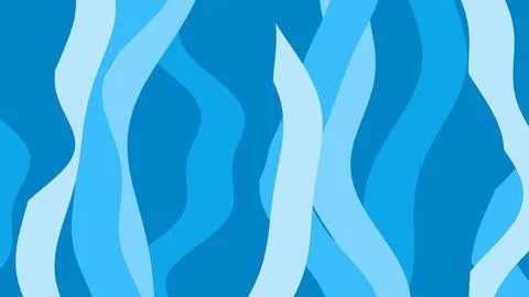 Vibrant blue abstract pattern with overlapping wavy ribbons in varying shades Stockillustratie