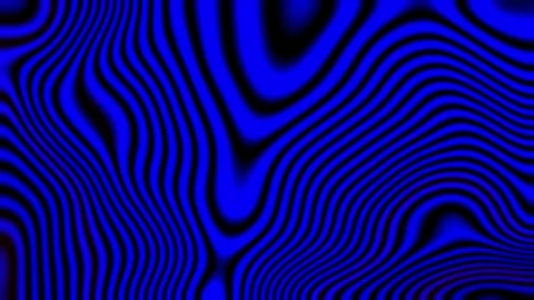 Vibrant blue and black waves pulse with hypnotic motion Stock Footage 345434612