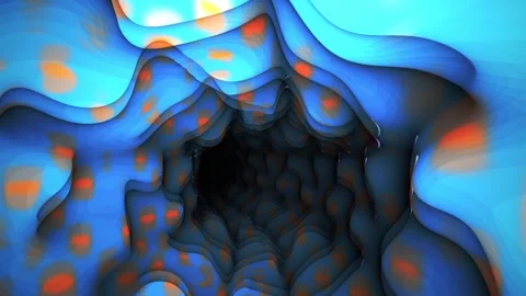 Vibrant Blue and Orange Abstract Pattern. Stock Footage 334665669