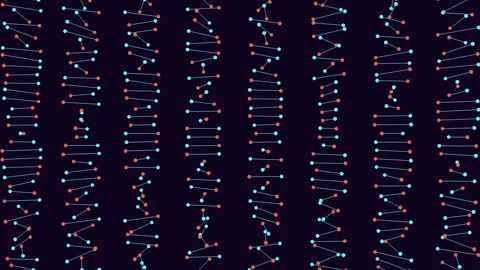 Vibrant blue and orange grid pattern on black background Stock Footage 285684333