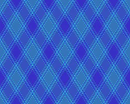 Vibrant blue and teal diagonal plaid pattern.  Perfect for textile design, we イラスト素材