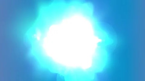 Vibrant blue and white light exploding in dynamic abstract scene Stock Footage 328016755