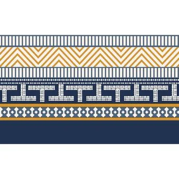 A vibrant blue and yellow pattern against a clean white background Stock Illustration