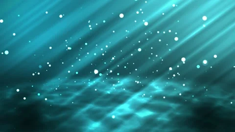 Vibrant blue background with glowing particles and radiant light beams Vídeo Stock 332532132