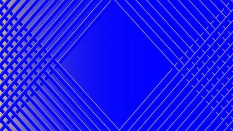 Vibrant blue background with intersecting white lines and geometric shapes Stock Illustration