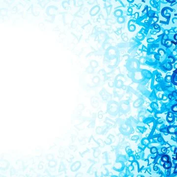 Vibrant Blue Background With Numbers 스톡 일러스트