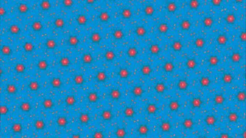 Vibrant blue background with scattered red dots. Geometric pattern for modern Stock Illustration