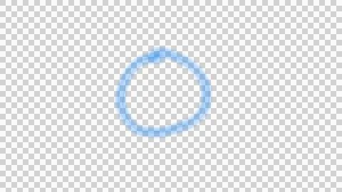 Vibrant blue circle with dynamic brushstroke effect Stock Illustration