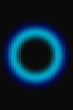 Vibrant Blue Digital Ring with Light Trails Illustrazione stock
