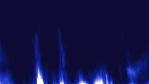 Vibrant Blue Flames Dancing on a Dark Navy Background Loop. Stock Footage 340075263