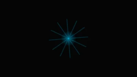 A vibrant blue glowing starburst pattern radiating from a central point Stock Footage 339617642