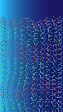 Vibrant Blue Gradient Star Pattern Abstract Stock-Illustration