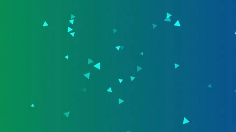 Vibrant blue green gradient background with triangles Stockillustratie