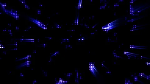Vibrant blue light beams pulse dynamically Stock Footage 312050565