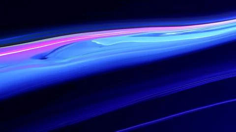 Vibrant blue liquid abstract with white and pink swirling patterns 库存插图