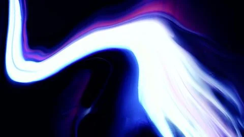 Vibrant blue liquid abstract with white and pink swirling patterns 库存插图