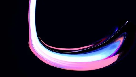 Vibrant blue liquid abstract with white and pink swirling patterns 库存插图