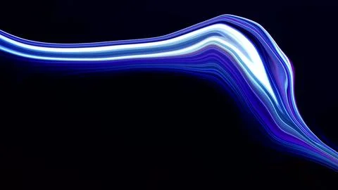 Vibrant blue liquid abstract with white and pink swirling patterns 库存插图