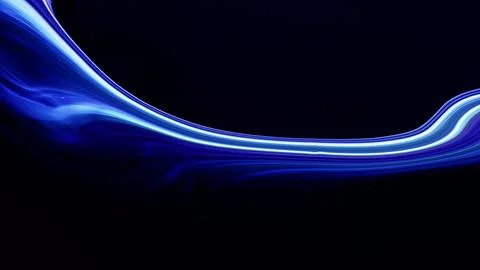 Vibrant blue liquid abstract with white and pink swirling patterns 库存插图