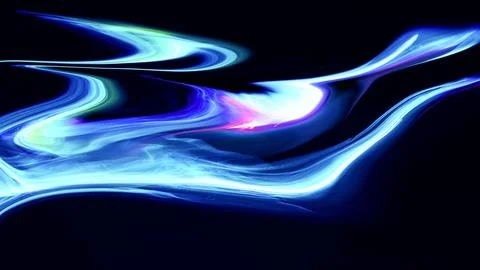 Vibrant blue liquid abstract with white and pink swirling patterns 库存插图