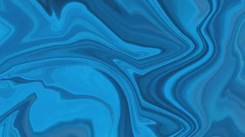 Vibrant blue liquid marble texture background Stock Illustration