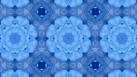 Vibrant Blue Mandala Pattern Background Stock Footage 336840954