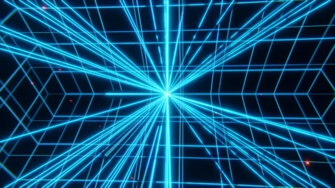 Vibrant Blue Neon Strobe Light Loop Stock Footage 245680367