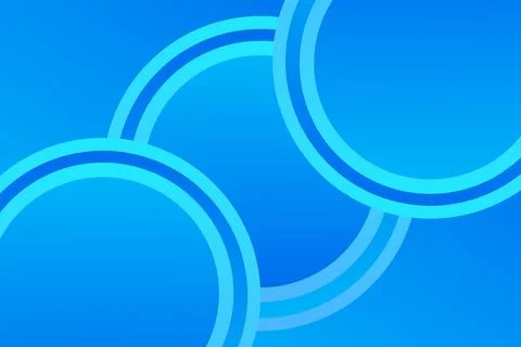 Vibrant Blue Overlapping Circular Rings Abstract Background Stock-Illustration