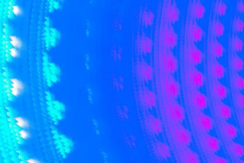 Vibrant Blue Pattern Rainbow Waves: Abstract Fractal Shapes for Creative We.. Foto stock
