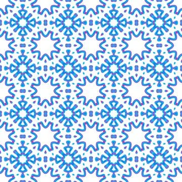 Vibrant blue pattern on a white background creating a geometric seamless pattern Stock Photos
