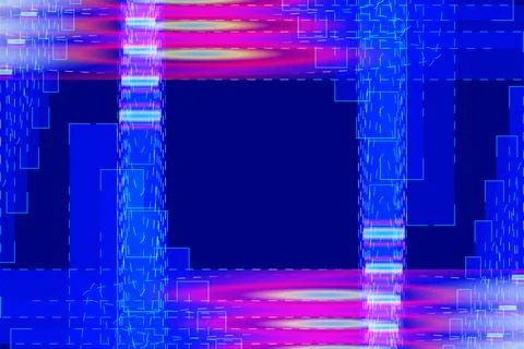 Vibrant blue pink abstract background with futuristic イラスト素材