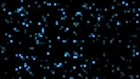 Vibrant Blue Pixel Art Pattern on Dark Background Stock Footage 341375557
