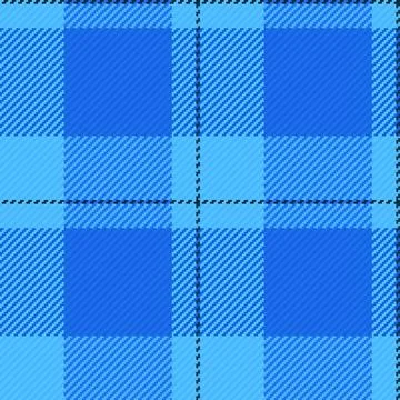 A vibrant blue plaid seamless pattern featuring a classic tartan check design Stock Illustration