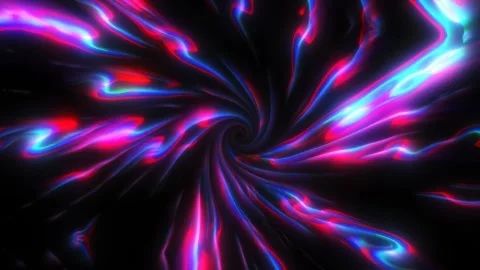 Vibrant blue red gradient background. Endless spinning futuristic swirl Video stock 273092073