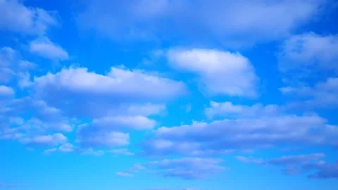 Vibrant Blue Skies with Clouds Stock Footage 150044550
