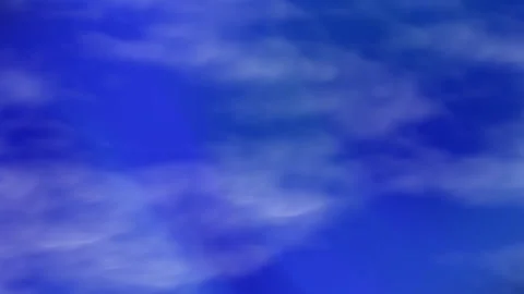 Vibrant blue sky with dynamic white clouds drifting and swirling Stock Footage 341056008