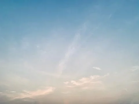 Vibrant Blue Sky Gradient With Soft White Clouds Daytime Jakarta Indonesia Stock Photos