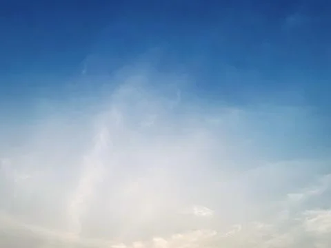 Vibrant Blue Sky Gradient With Soft White Clouds Daytime Jakarta Indonesia Stock Photos