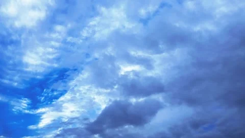 Vibrant Blue Sky Timelapse Cloudscape Background Abstract Stock Footage 344959532