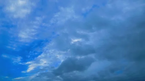 Vibrant Blue Sky Timelapse Cloudscape Background Abstract 스톡 동영상 345687141