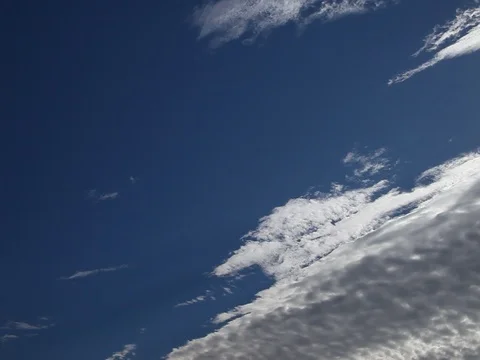 Vibrant blue sky with white clouds. Stockbeeldmateriaal 75373784