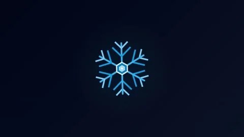Vibrant blue snowflake icon 動画素材 335937447