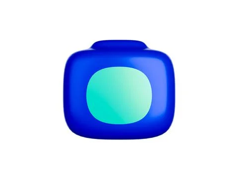 Vibrant blue, with a soft, rounded rectangular shape Illustrazione stock