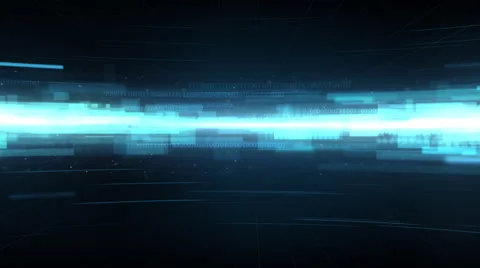 Vibrant Blue Streaming Internet Data Loop Stockbeeldmateriaal 48761429