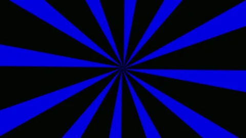 Vibrant blue sunburst pattern on black background with radial lines Stock Footage 332532435
